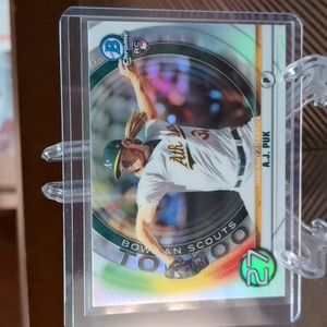 2020 - A.J. Puk - Bowman - Chrome - Top 100 - RC Rookie #BTP-27